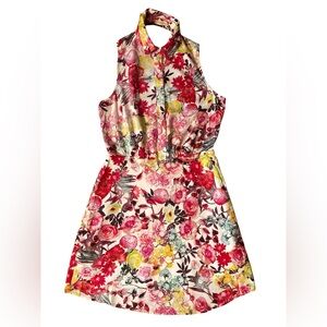 Cotton Candy Floral Dress.  Size Medium. 34” Bust 33” Length